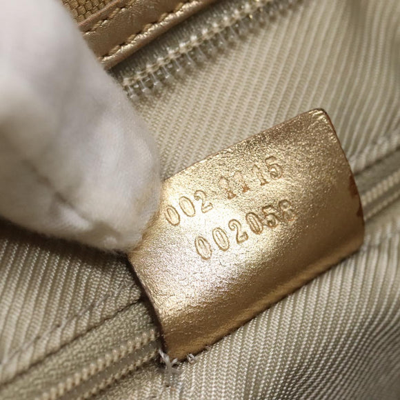 GUCCI GG Canvas Hand Bag Gold Tone 002 1115 Auth ti3284