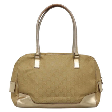 GUCCI GG Canvas Hand Bag Gold Tone 002 1115 Auth ti3284 - 0