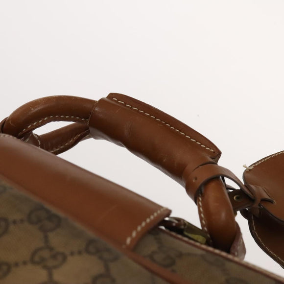 GUCCI GG Supreme Trunk PVC Beige Gold 010 39 0520 50 Auth ti3287