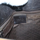 GUCCI Web Sherry Line Shoulder Bag Canvas Beige Silver 001 4321 Auth ti3288-10