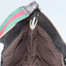 GUCCI Web Sherry Line Shoulder Bag Canvas Beige Silver 001 4321 Auth ti3288-18