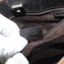 GUCCI Web Sherry Line Shoulder Bag Canvas Beige Silver 001 4321 Auth ti3288-12