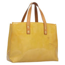 LOUIS VUITTON Monogram Vernis Reade PM Hand Bag Beige M91334 LV Auth ti3294-1