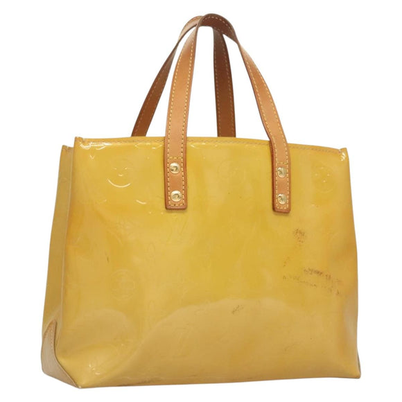 LOUIS VUITTON Monogram Vernis Reade PM Hand Bag Beige M91334 LV Auth ti3294