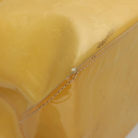 LOUIS VUITTON Monogram Vernis Reade PM Hand Bag Beige M91334 LV Auth ti3294