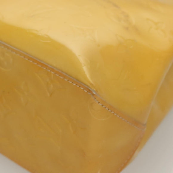 LOUIS VUITTON Monogram Vernis Reade PM Hand Bag Beige M91334 LV Auth ti3294