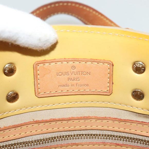 LOUIS VUITTON Monogram Vernis Reade PM Hand Bag Beige M91334 LV Auth ti3294
