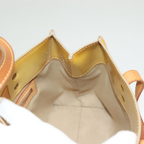 LOUIS VUITTON Monogram Vernis Reade PM Hand Bag Beige M91334 LV Auth ti3294