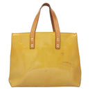 LOUIS VUITTON Monogram Vernis Reade PM Hand Bag Beige M91334 LV Auth ti3294-13