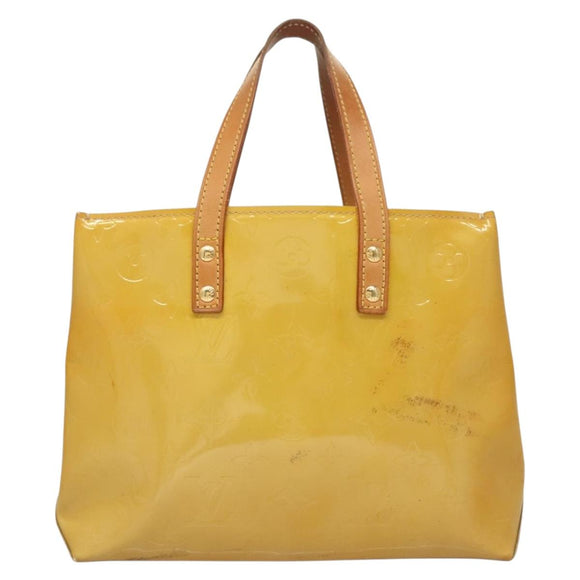 LOUIS VUITTON Monogram Vernis Reade PM Hand Bag Beige M91334 LV Auth ti3294
