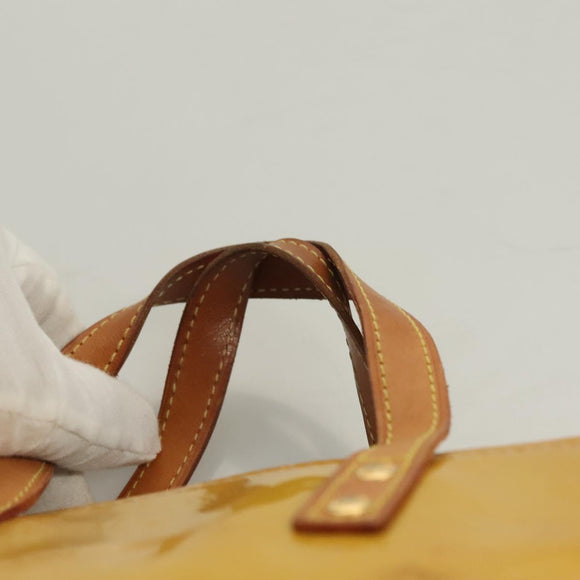 LOUIS VUITTON Monogram Vernis Reade PM Hand Bag Beige M91334 LV Auth ti3294