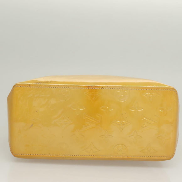 LOUIS VUITTON Monogram Vernis Reade PM Hand Bag Beige M91334 LV Auth ti3294