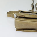 FENDI Zucchino Canvas Shoulder Bag Coated Canvas Beige Gold Auth ti3296-9