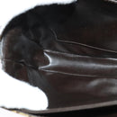 FENDI Zucchino Canvas Shoulder Bag Coated Canvas Beige Gold Auth ti3296-19