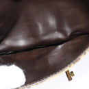 FENDI Zucchino Canvas Shoulder Bag Coated Canvas Beige Gold Auth ti3296-20