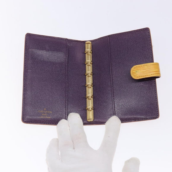 LOUIS VUITTON Epi Agenda PM Day Planner Cover Yellow R20059 LV Auth ti3300