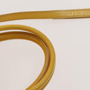 FENDI Hand Bag Leather Yellow Silver Auth ti3304-15