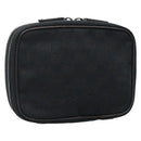GUCCI GG Canvas Pouch Black 153129 Auth ti3305-1