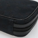 GUCCI GG Canvas Pouch Black 153129 Auth ti3305-15