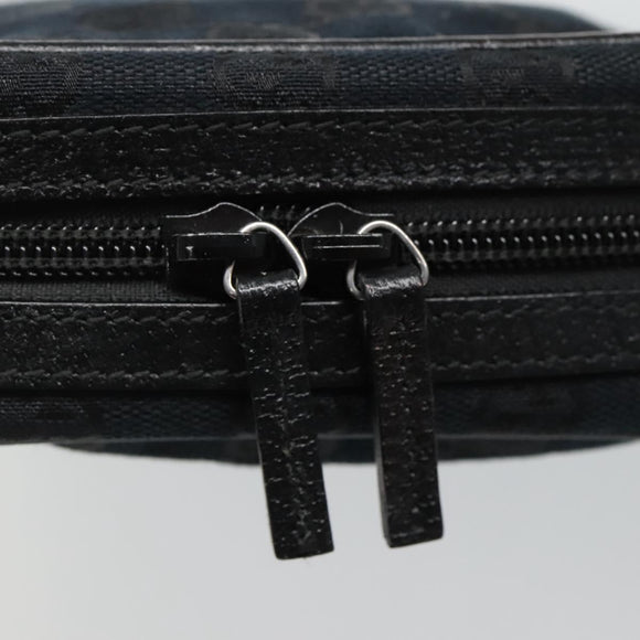 GUCCI GG Canvas Pouch Black 153129 Auth ti3305