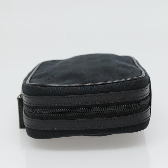 GUCCI GG Canvas Pouch Black 153129 Auth ti3305