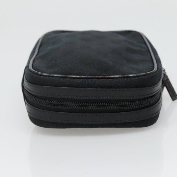 GUCCI GG Canvas Pouch Black 153129 Auth ti3305