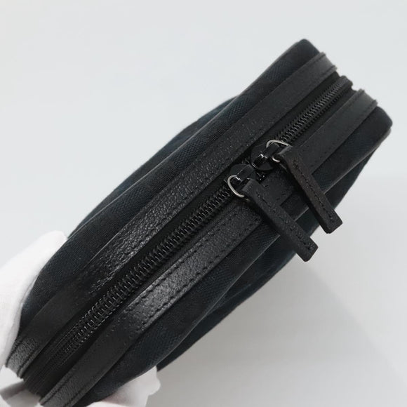 GUCCI GG Canvas Pouch Black 153129 Auth ti3305