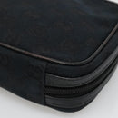 GUCCI GG Canvas Pouch Black 153129 Auth ti3305-7