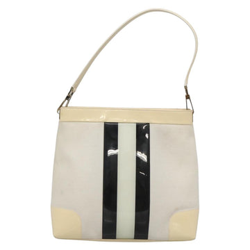 GUCCI Shoulder Bag Canvas White Gold 001 4231 Auth ti3314 - 0