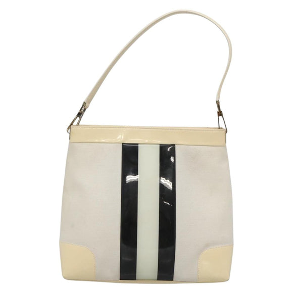 GUCCI Shoulder Bag Canvas White Gold 001 4231 Auth ti3314