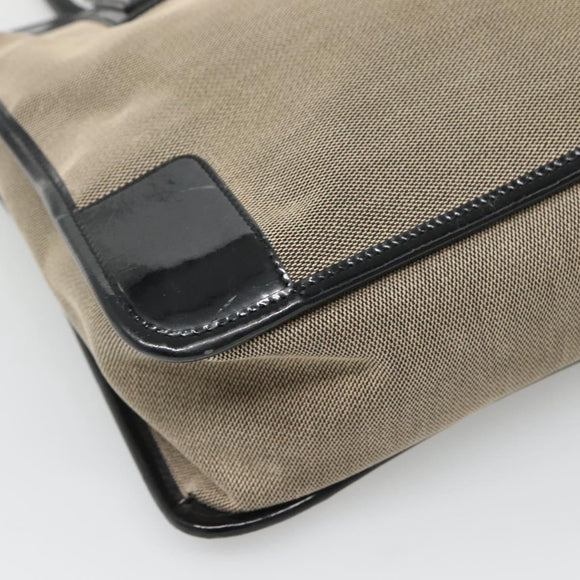 GUCCI Hand Bag Canvas Beige Gold 000 0855 Auth ti3315