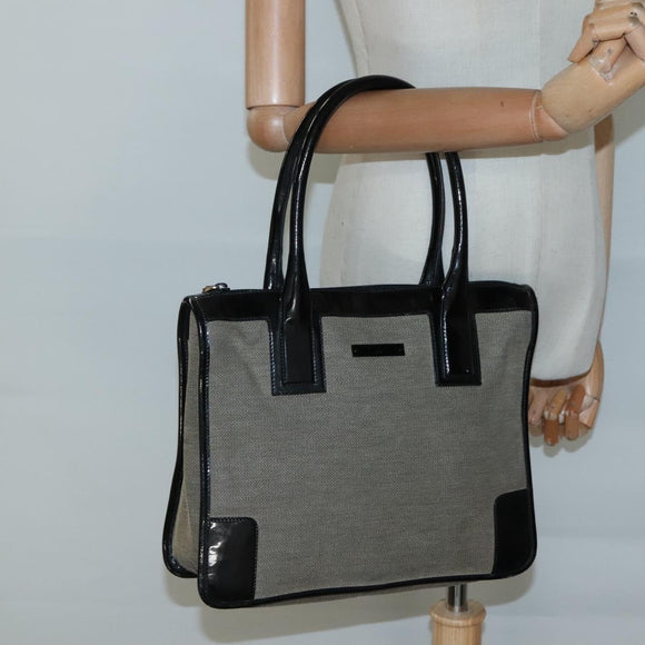 GUCCI Hand Bag Canvas Beige Gold 000 0855 Auth ti3315