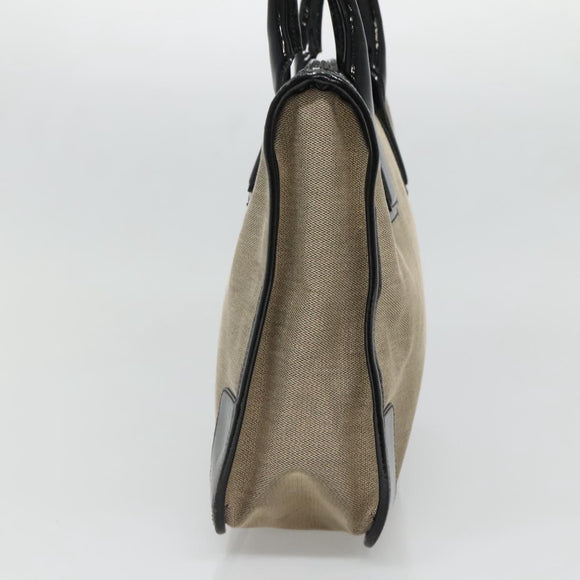 GUCCI Hand Bag Canvas Beige Gold 000 0855 Auth ti3315