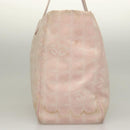 CHANEL New Travel Line Tote Bag Nylon Pink Gold CC Auth ti3318-4