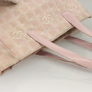 CHANEL New Travel Line Tote Bag Nylon Pink Gold CC Auth ti3318-6