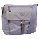 PRADA Shoulder Bag Nylon Purple Silver Auth ti3319-1
