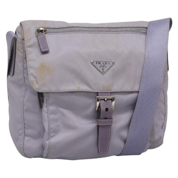 PRADA Shoulder Bag Nylon Purple Silver Auth ti3319