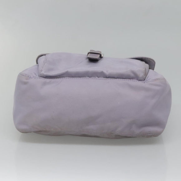 PRADA Shoulder Bag Nylon Purple Silver Auth ti3319