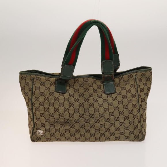 GUCCI GG Canvas Hand Bag PVC Nylon 4Set Beige Brown black Auth ti3325