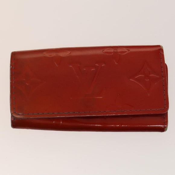 LOUIS VUITTON Monogram Vernis Day Planner Cover 4Set Khaki Red LV Auth ti3329