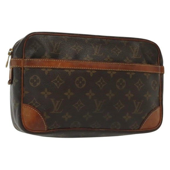 LOUIS VUITTON Monogram Compiegne 28 Clutch Bag M51845 LV Auth ti3333