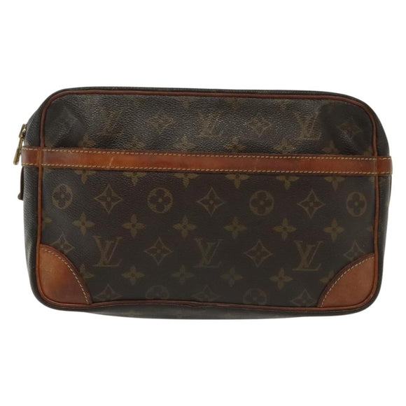 LOUIS VUITTON Monogram Compiegne 28 Clutch Bag M51845 LV Auth ti3333