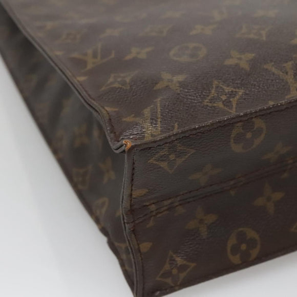 LOUIS VUITTON Monogram Sac Plat Hand Bag M51140 LV Auth ti3335