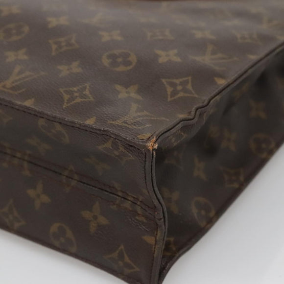 LOUIS VUITTON Monogram Sac Plat Hand Bag M51140 LV Auth ti3335