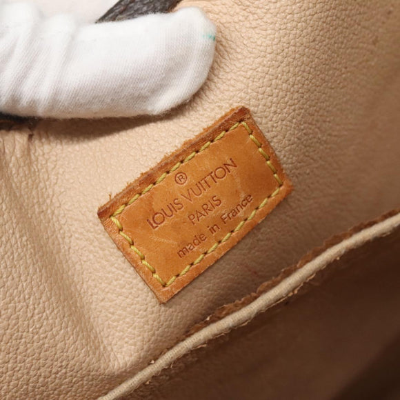 LOUIS VUITTON Monogram Sac Plat Hand Bag M51140 LV Auth ti3335