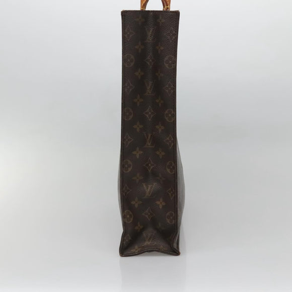 LOUIS VUITTON Monogram Sac Plat Hand Bag M51140 LV Auth ti3335