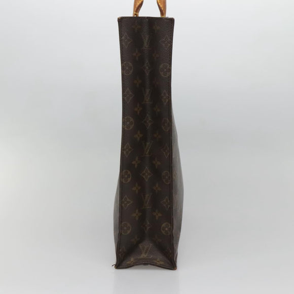 LOUIS VUITTON Monogram Sac Plat Hand Bag M51140 LV Auth ti3335