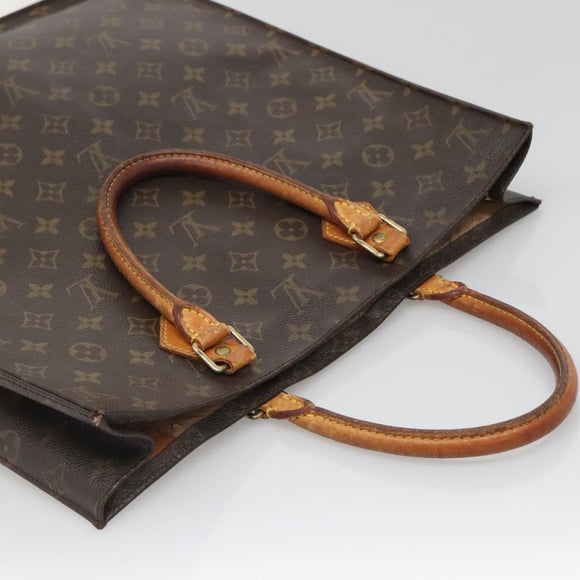 LOUIS VUITTON Monogram Sac Plat Hand Bag M51140 LV Auth ti3335
