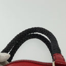 FENDI Tote Bag Enamel Red Silver Auth ti3342-14