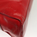 FENDI Tote Bag Enamel Red Silver Auth ti3342-17